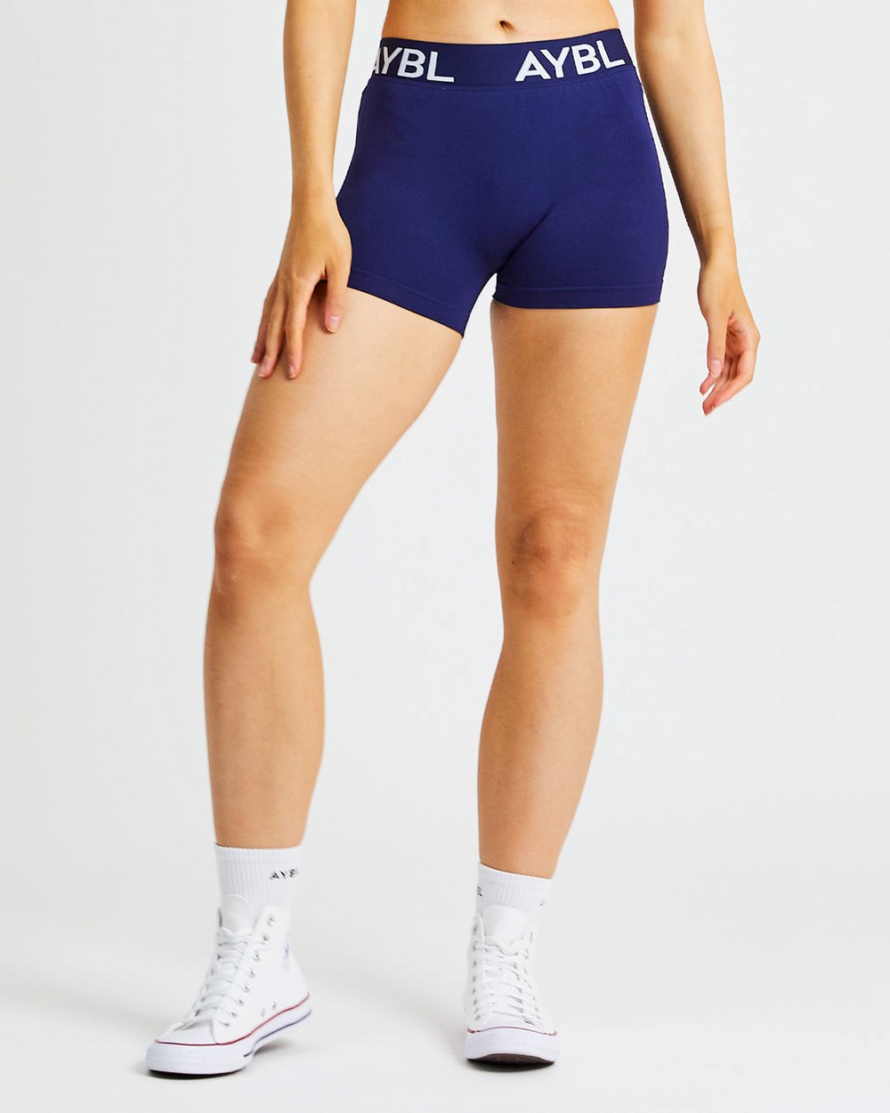 AYBL Staple Seamless Low Rise Shorts Donkerblauw | 5493180-LC