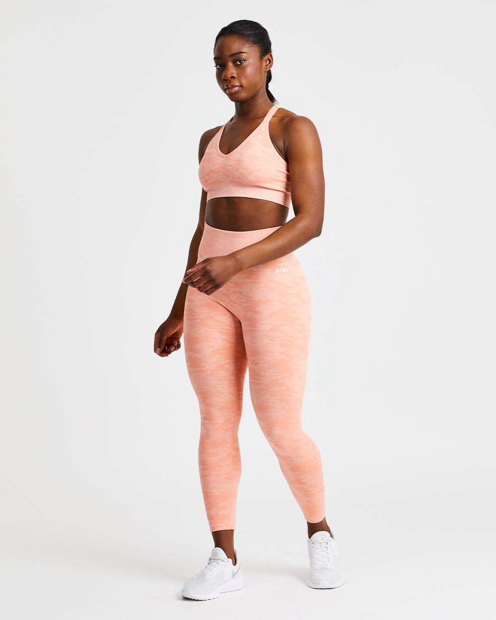 AYBL Evolve Camo Seamless Sports Bra Peach | 9106358-WB