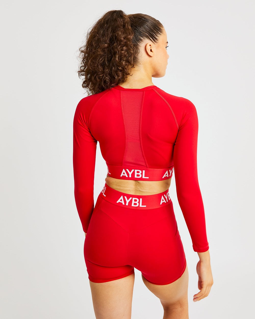 AYBL Training Long Sleeve Crop Top Rood | 9517086-WF