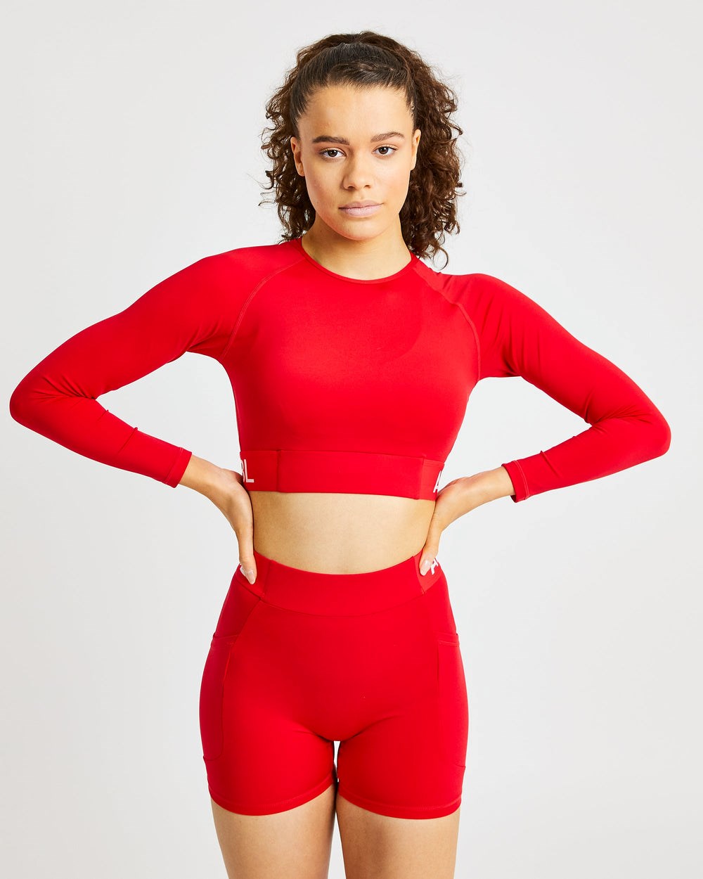 AYBL Training Long Sleeve Crop Top Rood | 9517086-WF