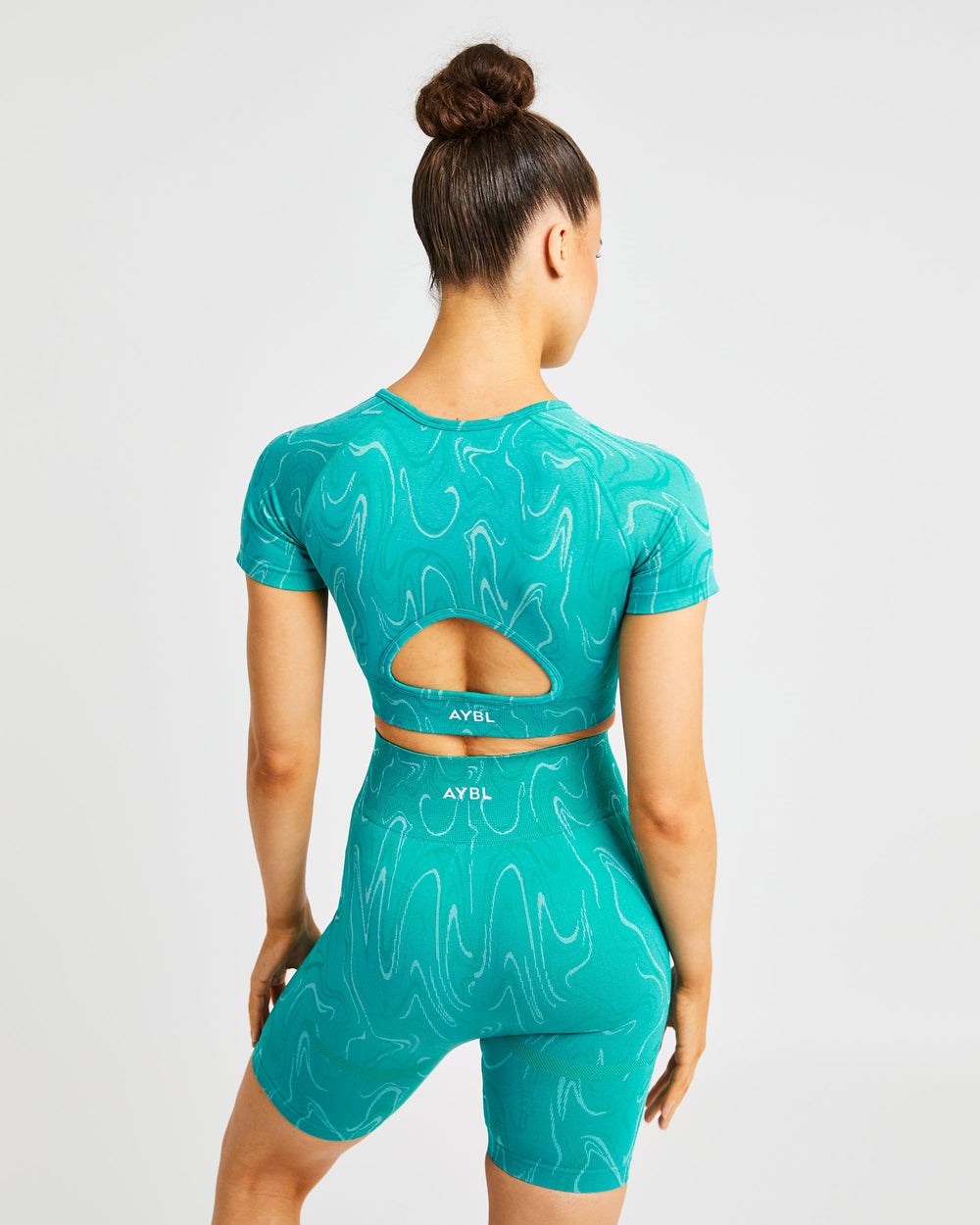 AYBL Velocity Seamless Crop Top Turquoise | 5078296-ZY