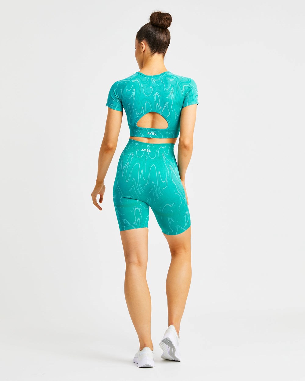 AYBL Velocity Seamless Crop Top Turquoise | 5078296-ZY