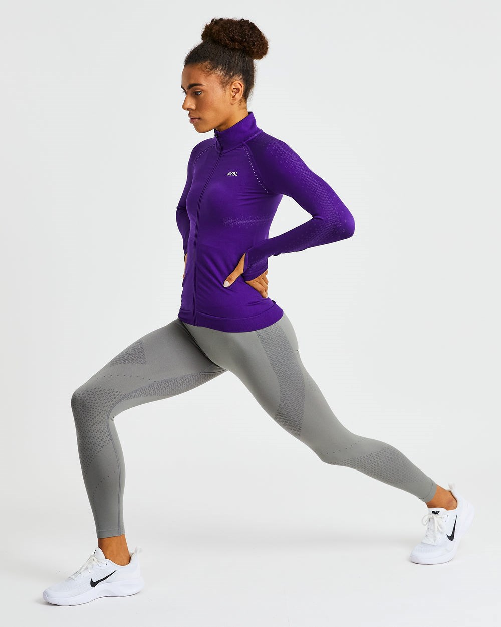 AYBL Ignite Seamless Zip Jacket Paars | 3956284-LU