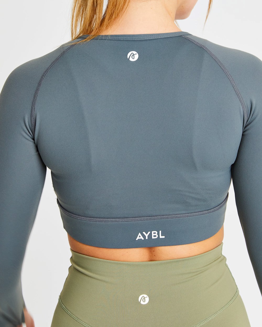 AYBL Core Long Sleeve Crop Top Grijs | 4081623-ZL