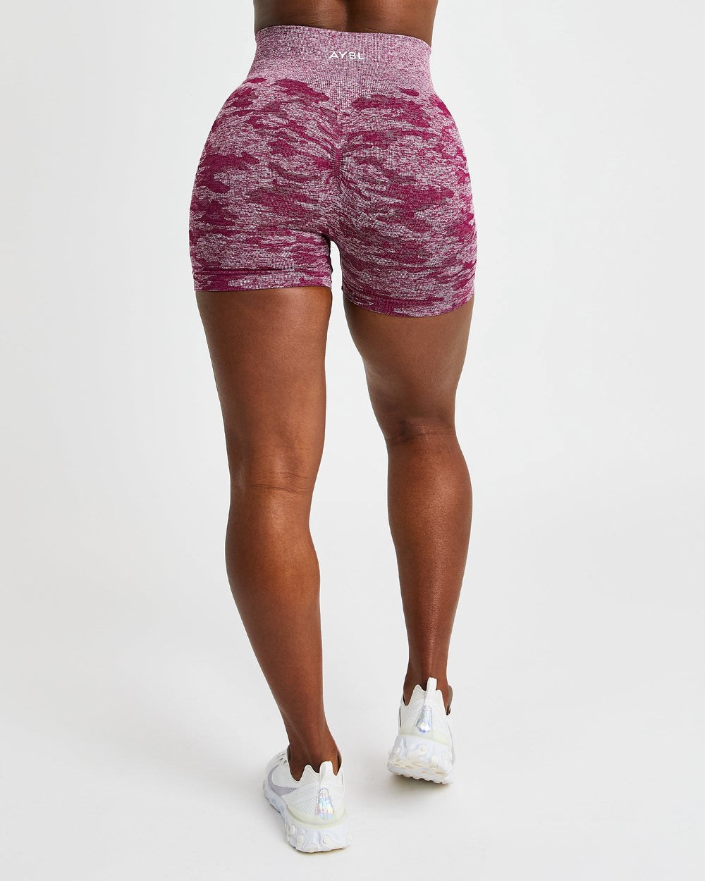 AYBL Evolve Camo Seamless Shorts Bordeaux | 8309561-UY