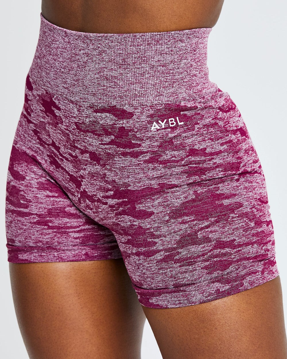 AYBL Evolve Camo Seamless Shorts Bordeaux | 8309561-UY