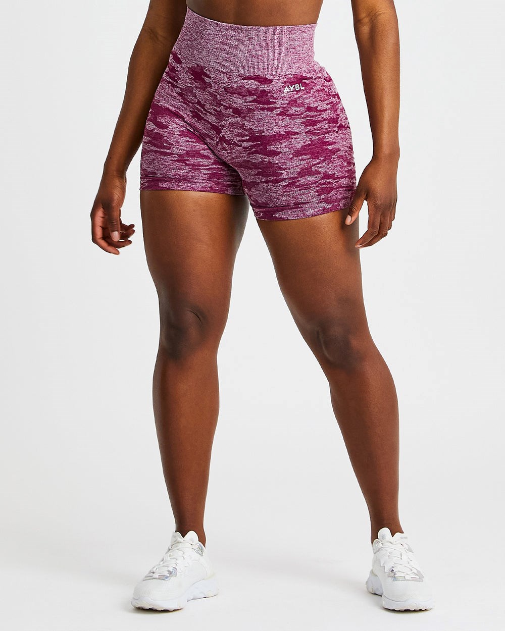 AYBL Evolve Camo Seamless Shorts Bordeaux | 8309561-UY