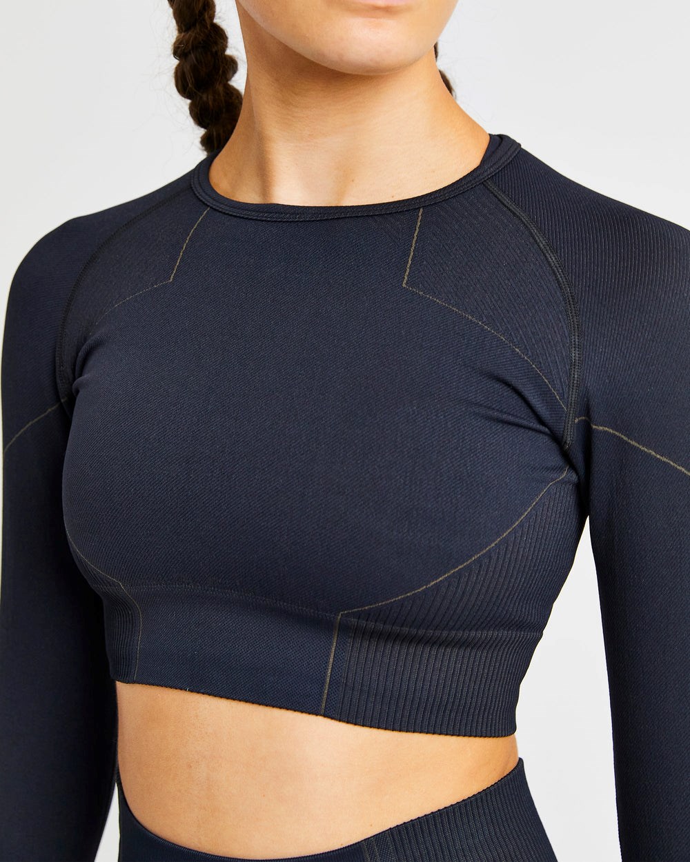 AYBL Reflex Seamless Long Sleeve Crop Top Zwart | 5089467-KQ