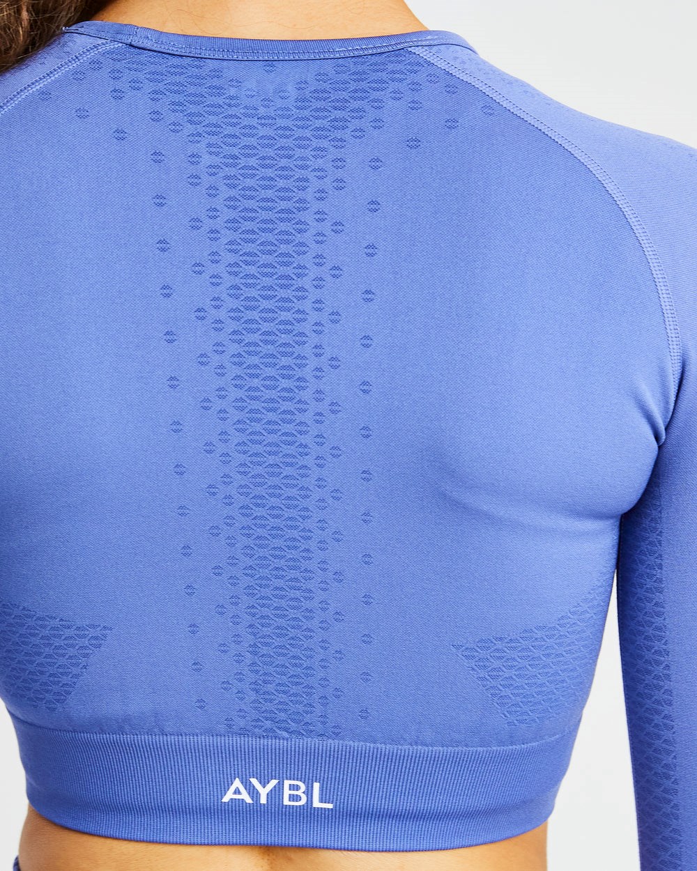 AYBL Ignite Seamless Long Sleeve Crop Top Blauw | 3721098-ME