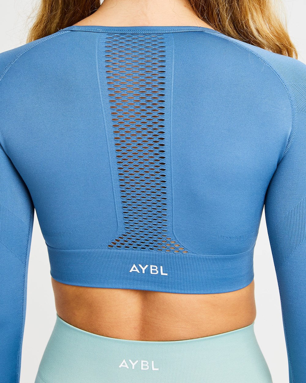 AYBL Reform Seamless Long Sleeve Crop Top Blauw | 5316874-RB