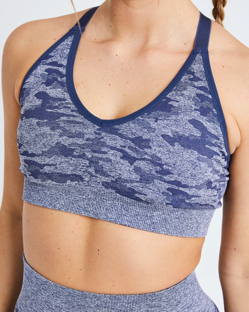 AYBL Evolve Camo Seamless Sports Bra Donkerblauw | 1590478-IO