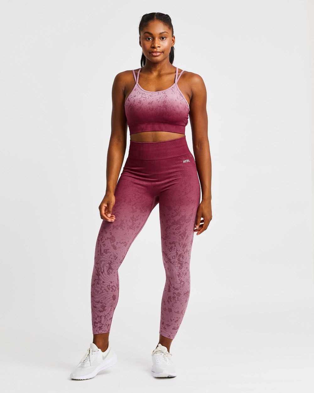 AYBL Flare Seamless Sports Bra Plum | 1347062-QM