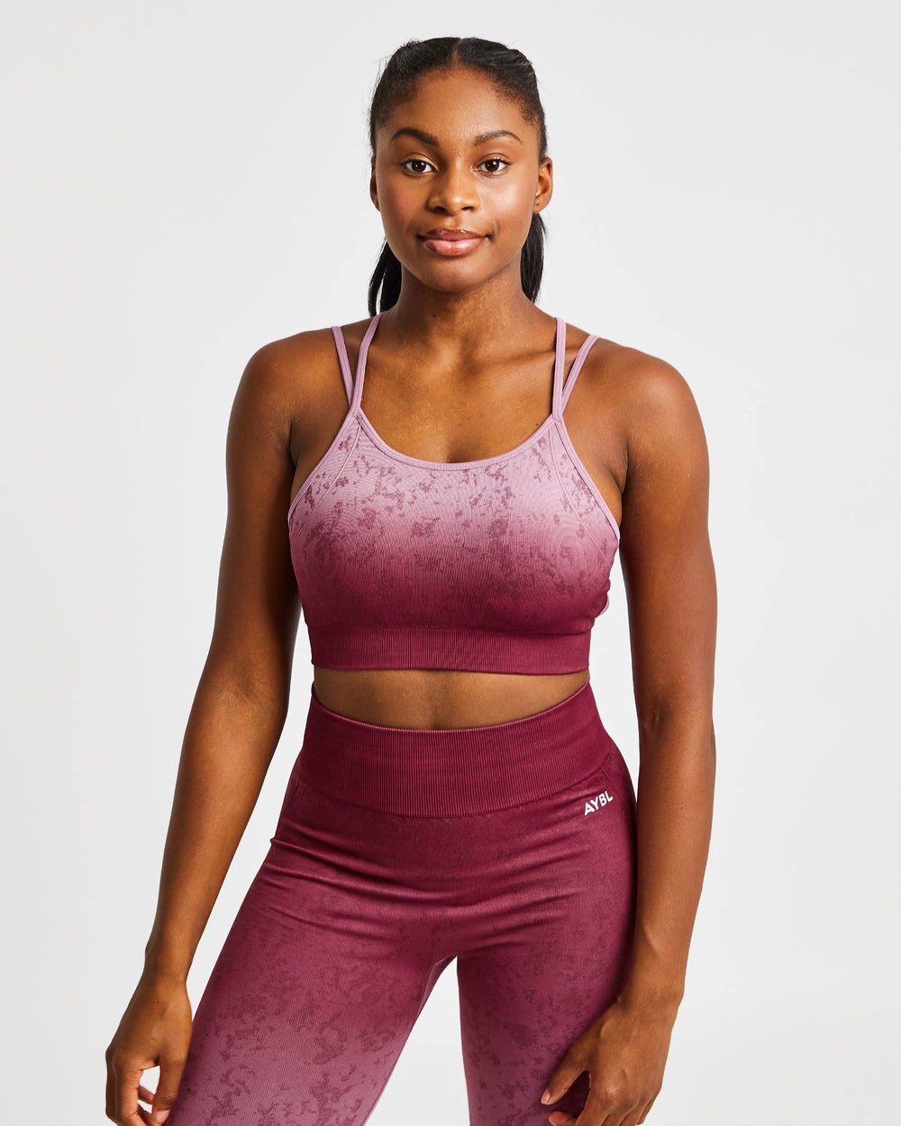 AYBL Flare Seamless Sports Bra Plum | 1347062-QM