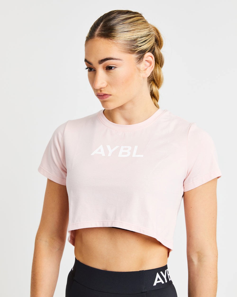 AYBL Crop T Shirt Roze | 9253184-IP