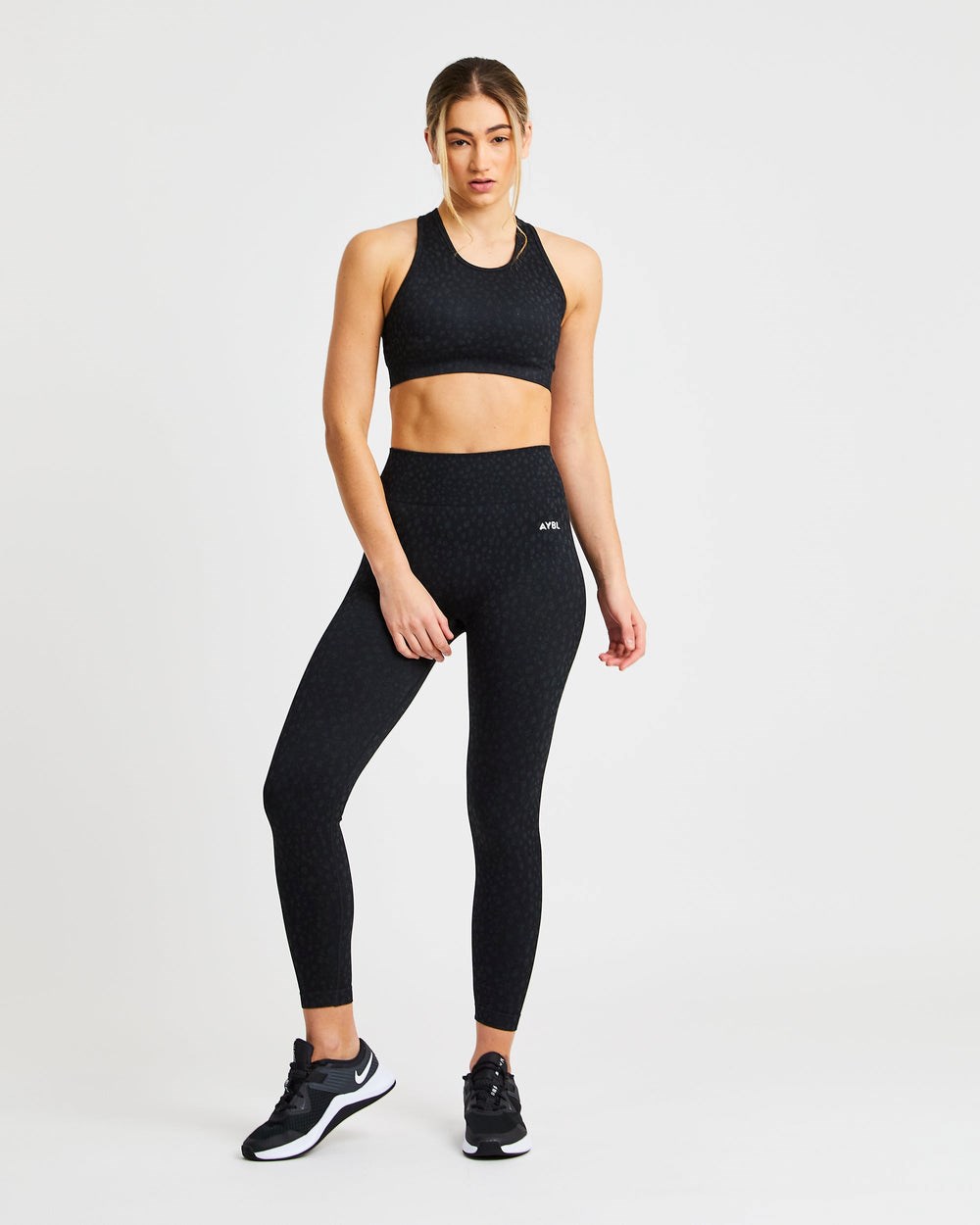 AYBL Evolve Speckle Seamless Sports Bra Zwart | 6297048-UT