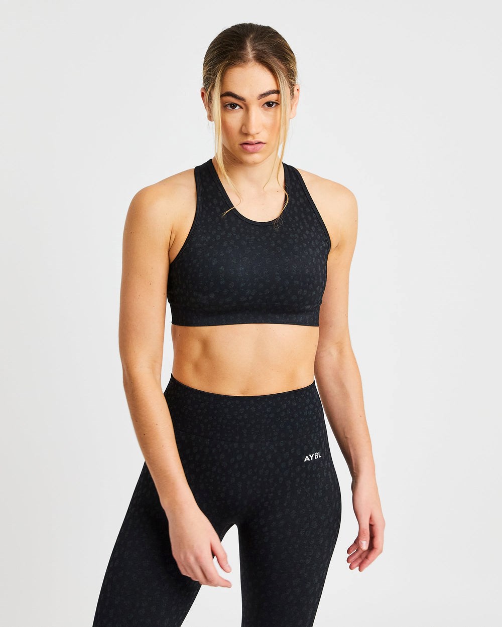 AYBL Evolve Speckle Seamless Sports Bra Zwart | 6297048-UT