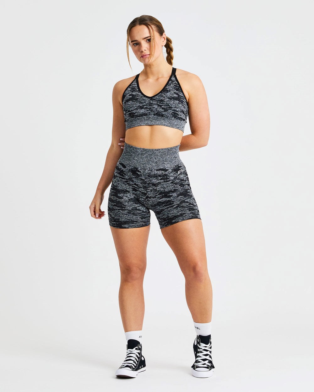 AYBL Evolve Camo Seamless Shorts Zwart | 2308467-NA