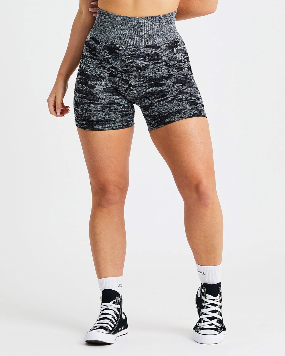 AYBL Evolve Camo Seamless Shorts Zwart | 2308467-NA