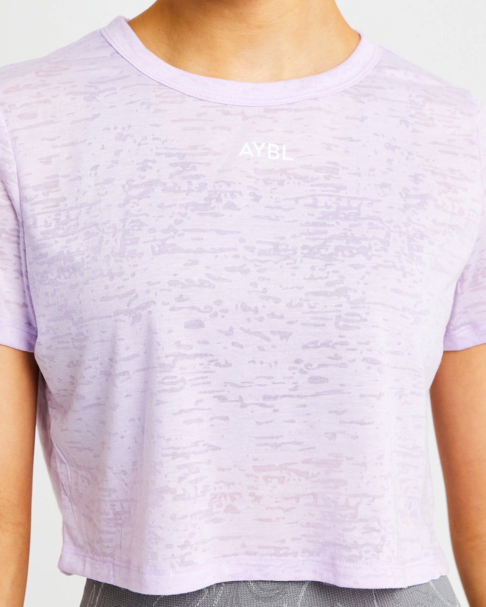 AYBL Velocity Crop T Shirt Lilac | 5892301-OI