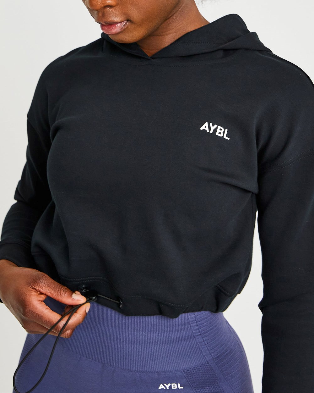 AYBL Everyday Drawcord Hoodie Zwart | 0439567-KE