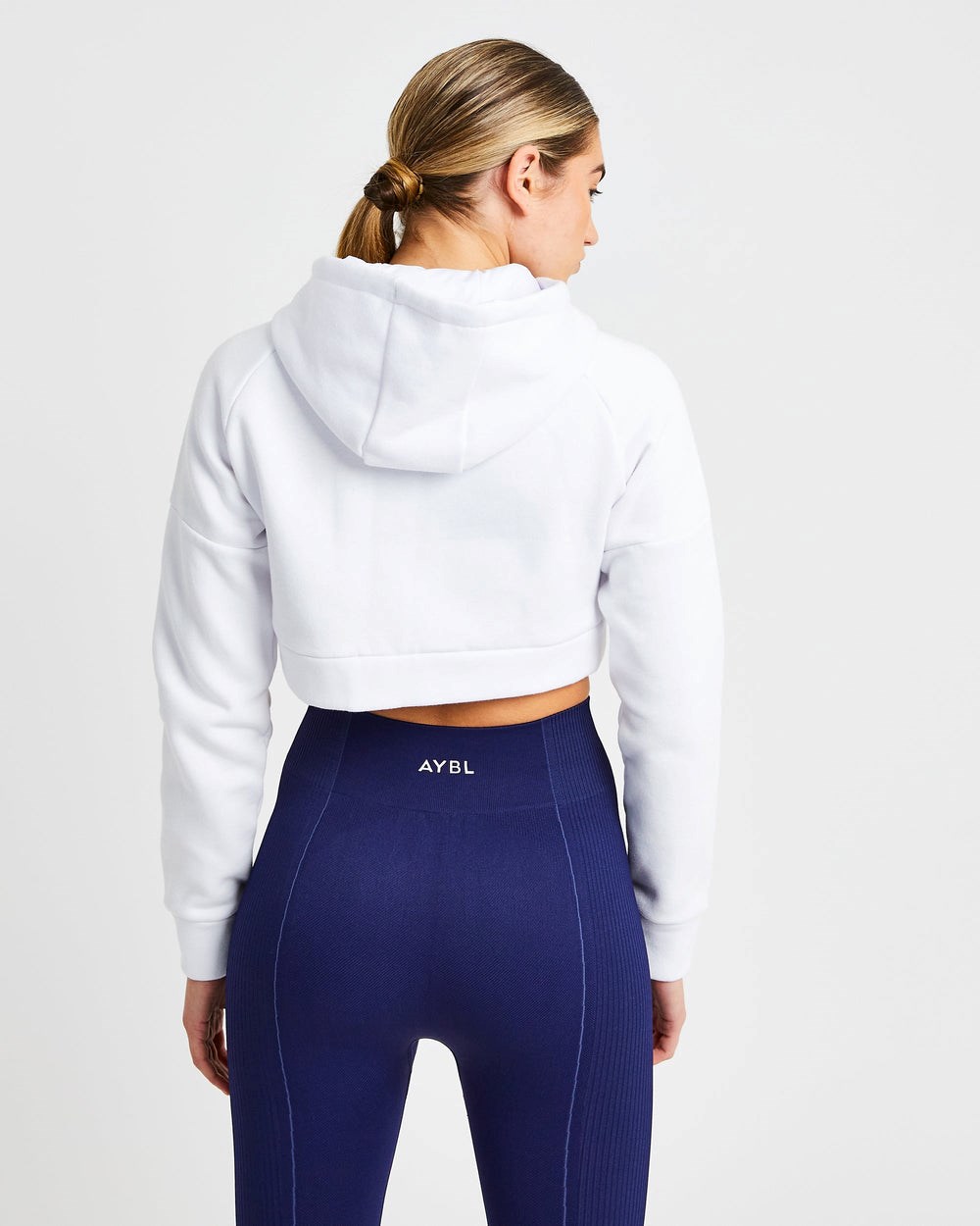 AYBL Beyond Crop Zip Hoodie Wit | 8532609-SB