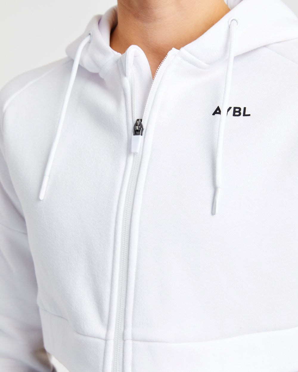 AYBL Beyond Crop Zip Hoodie Wit | 8532609-SB