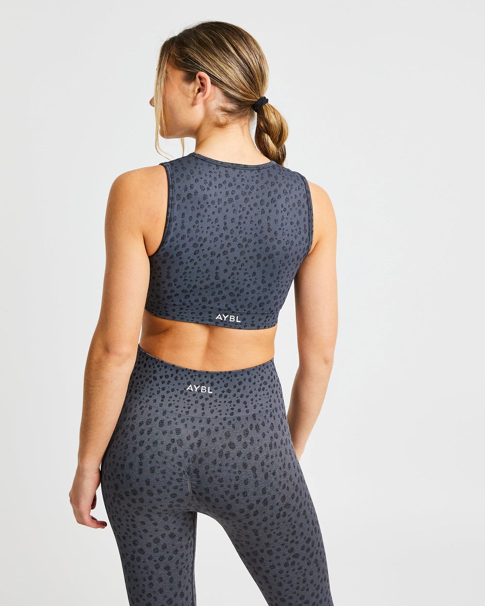 AYBL Evolve Speckle Seamless Crop Vest Charcoal | 5948103-BM