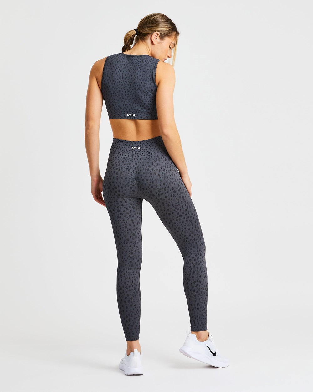 AYBL Evolve Speckle Seamless Crop Vest Charcoal | 5948103-BM