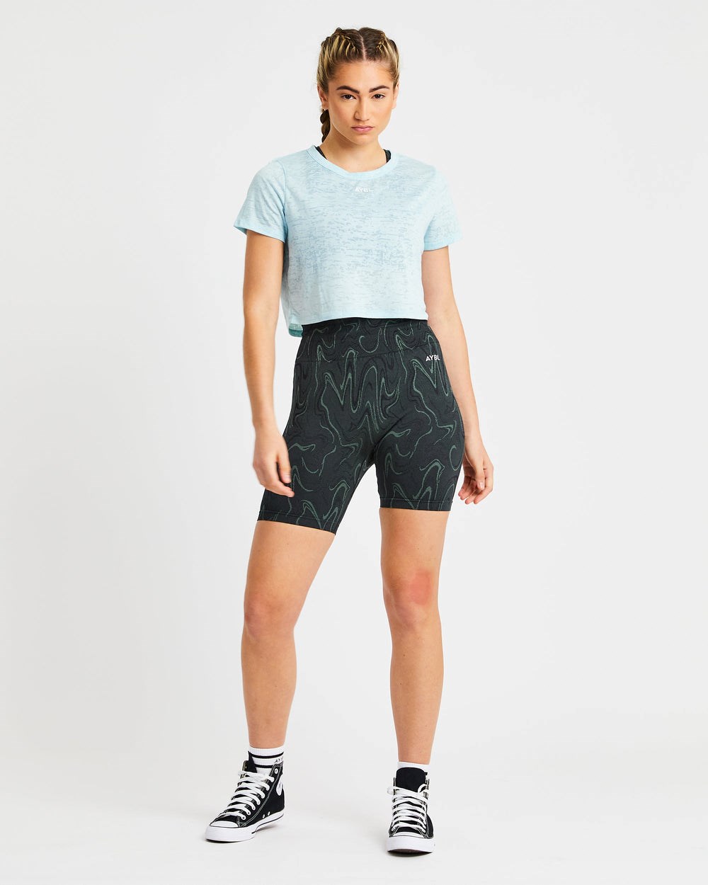 AYBL Velocity Crop T Shirt Blauw | 3284569-RC