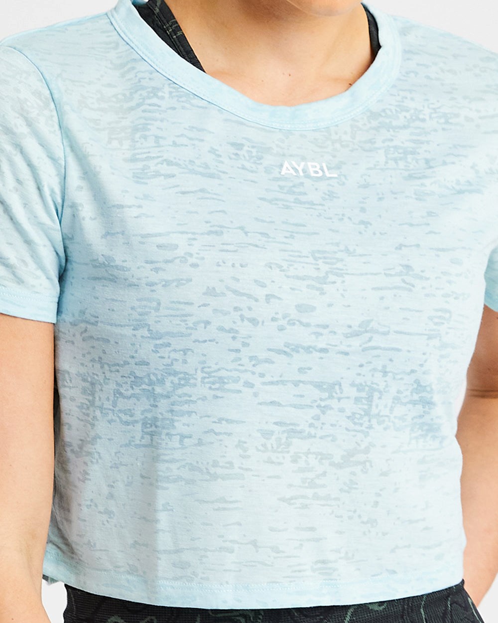 AYBL Velocity Crop T Shirt Blauw | 3284569-RC