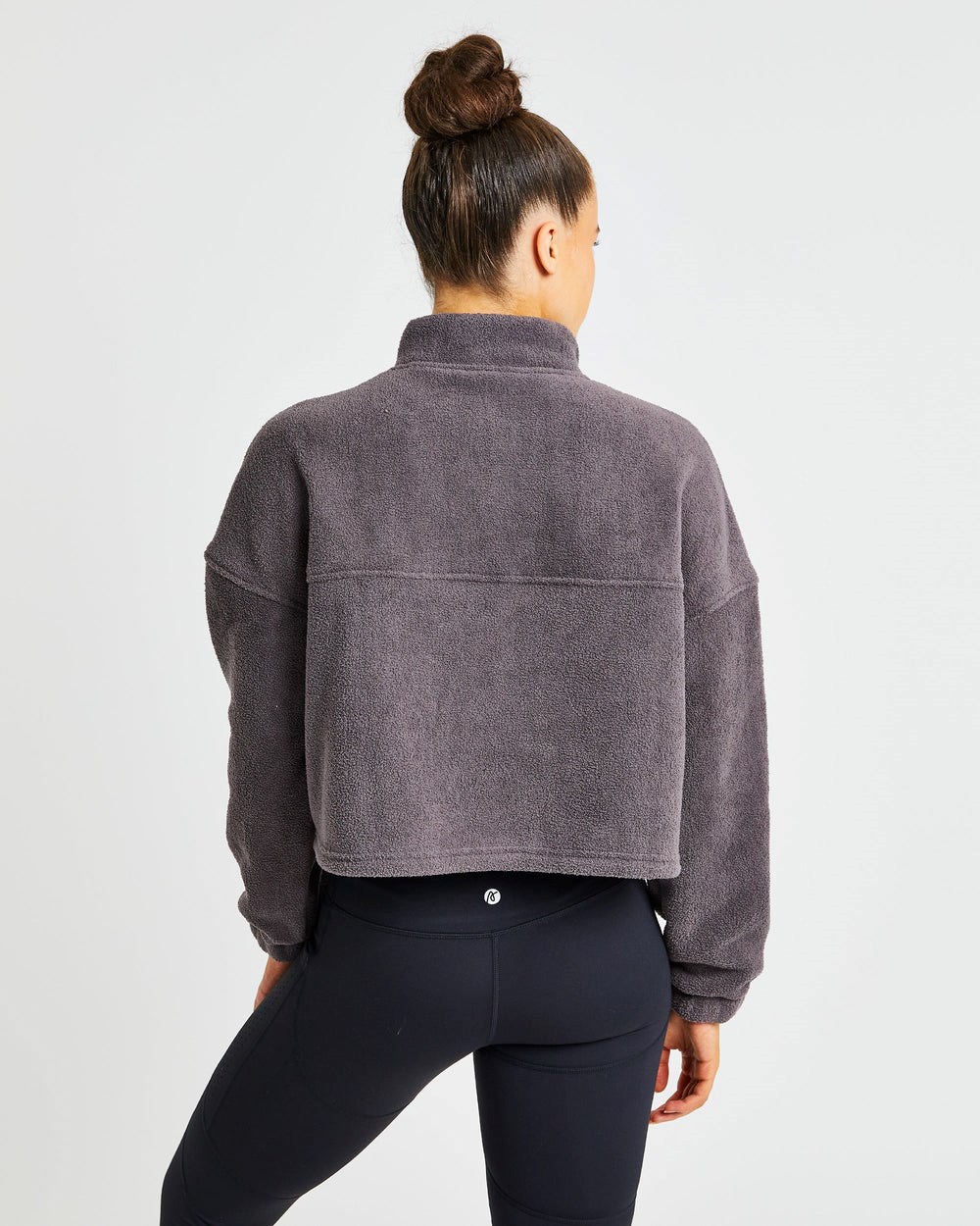 AYBL Effortless Oversized Cropped Fleece Charcoal | 1279680-SG