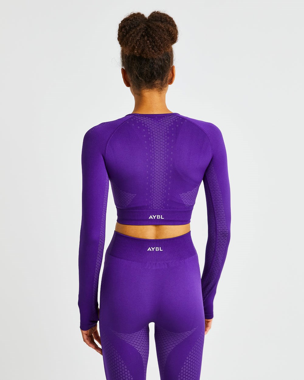 AYBL Ignite Seamless Long Sleeve Crop Top Paars | 0756349-NR