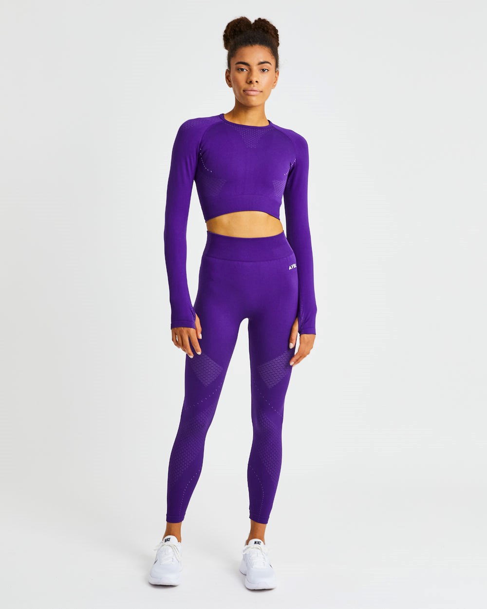 AYBL Ignite Seamless Long Sleeve Crop Top Paars | 0756349-NR