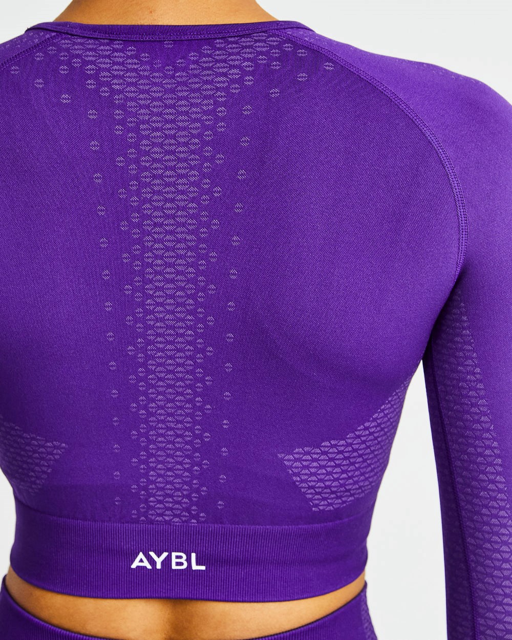 AYBL Ignite Seamless Long Sleeve Crop Top Paars | 0756349-NR