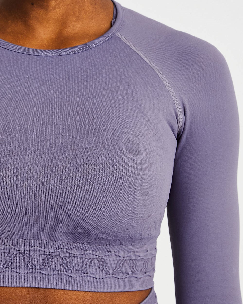 AYBL Elevate Seamless Long Sleeve Crop Top Paars | 5810396-WI