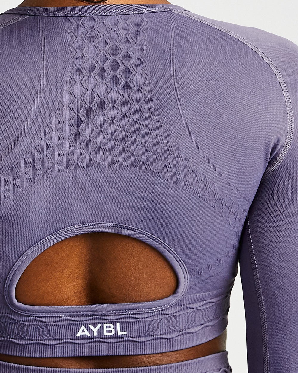 AYBL Elevate Seamless Long Sleeve Crop Top Paars | 5810396-WI