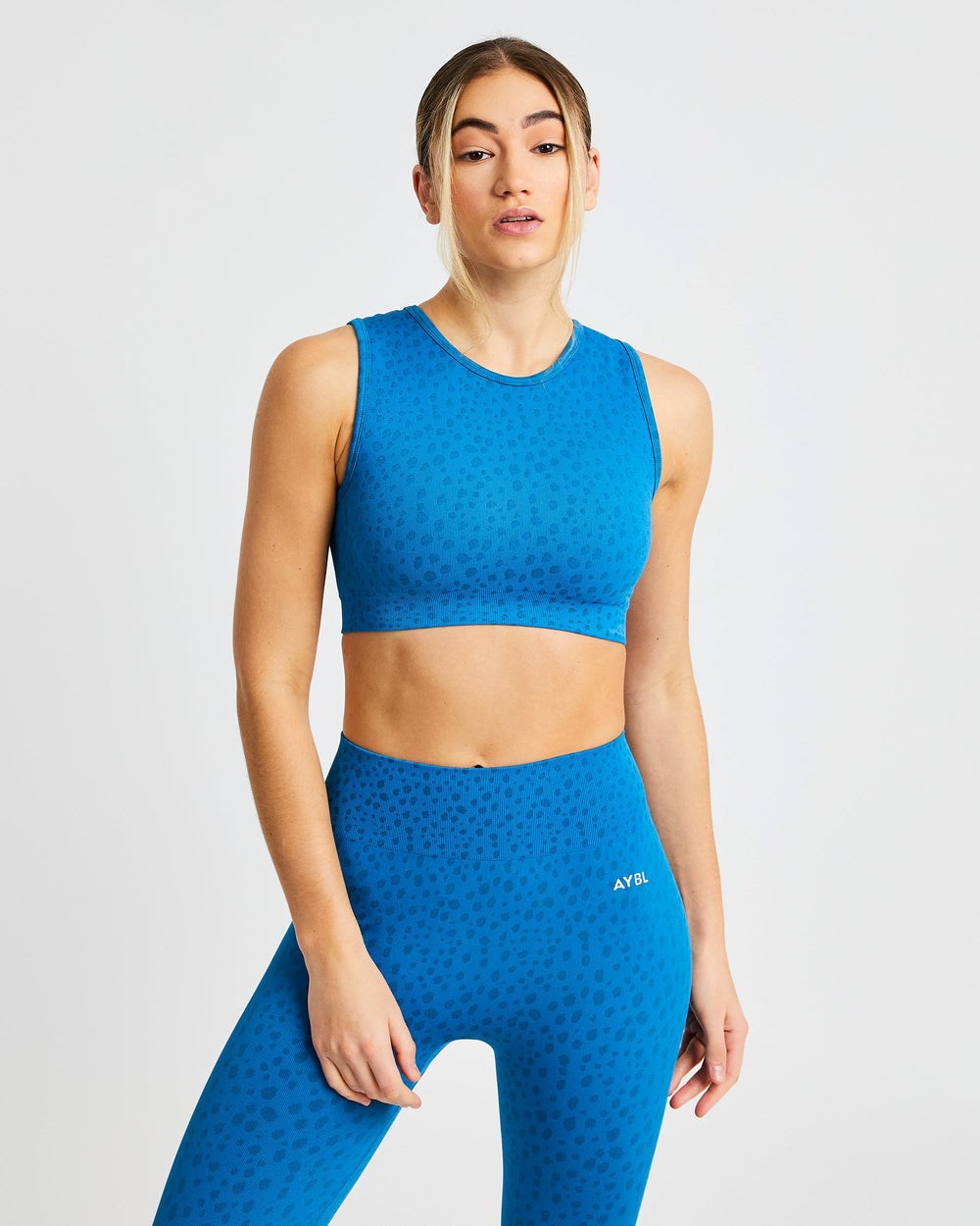 AYBL Evolve Speckle Seamless Crop Vest Blauw | 0567128-UN