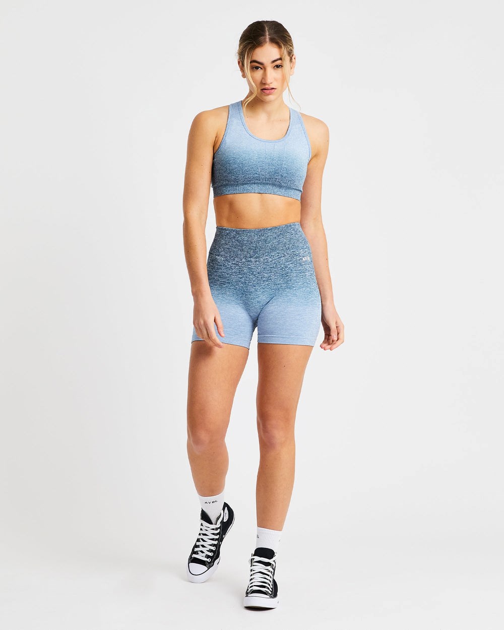 AYBL Pulse Ombré Seamless Shorts Teal | 3679408-ZC