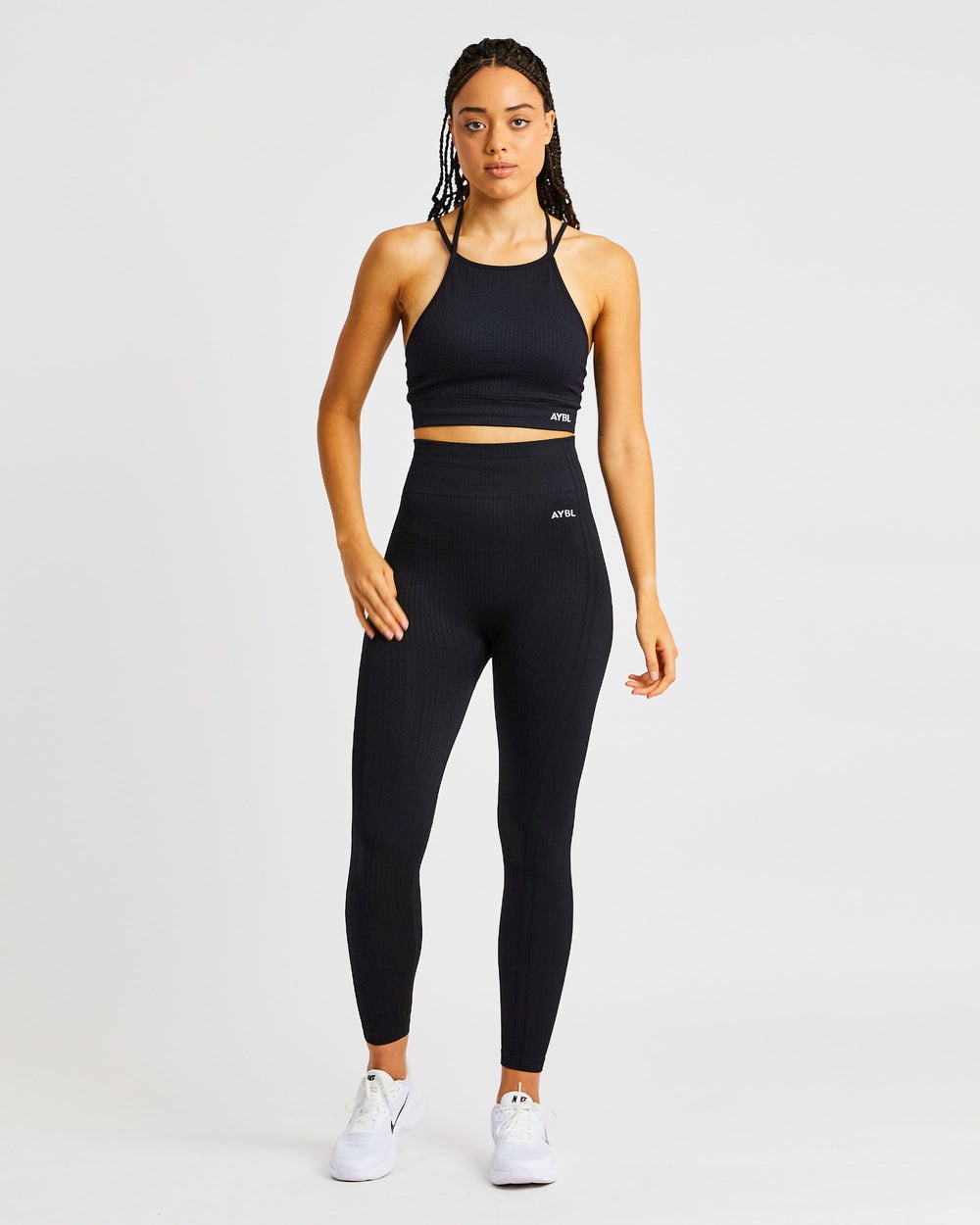 AYBL Luxe Seamless Crop Tank Top Zwart | 1645379-RK