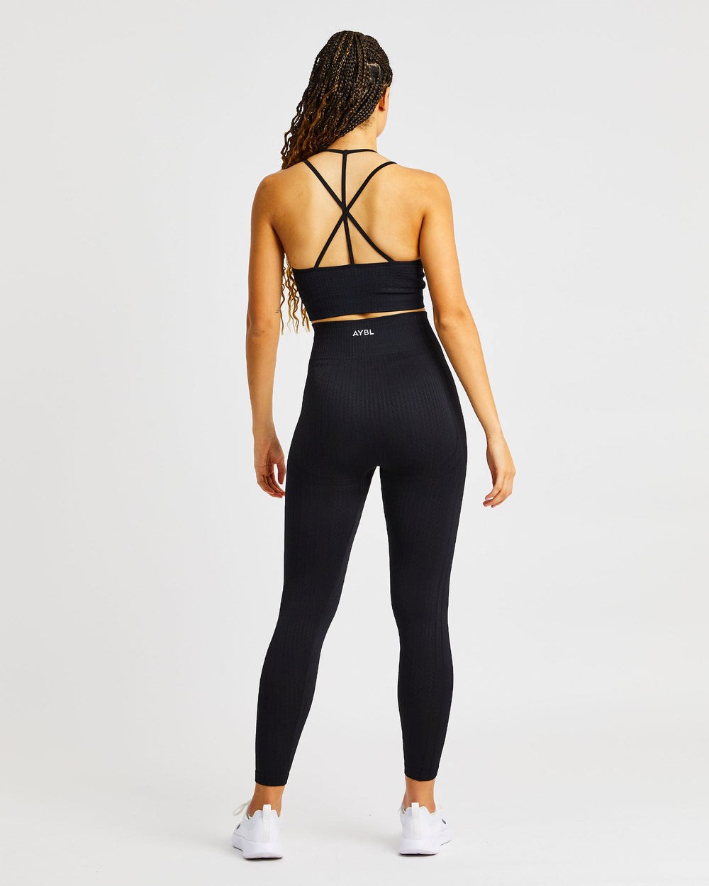 AYBL Luxe Seamless Crop Tank Top Zwart | 1645379-RK