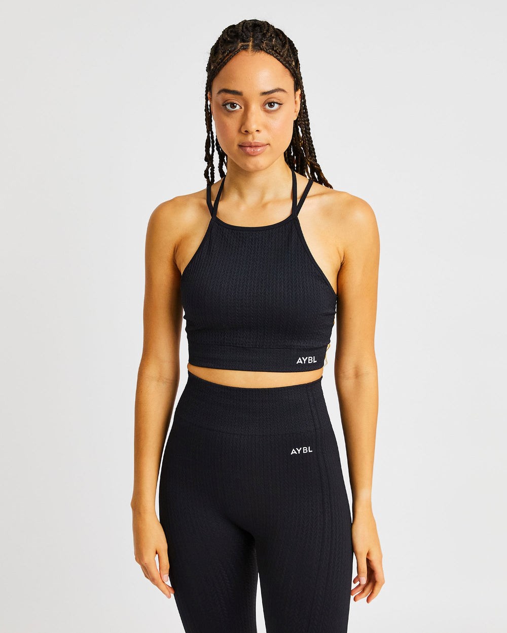 AYBL Luxe Seamless Crop Tank Top Zwart | 1645379-RK