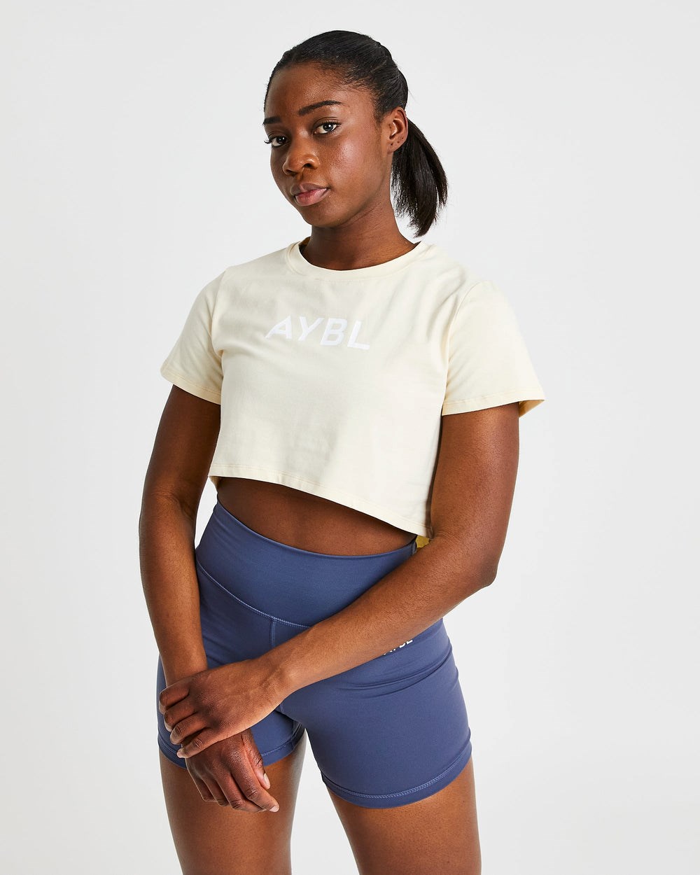 AYBL Crop T Shirt Nude | 4782136-UI