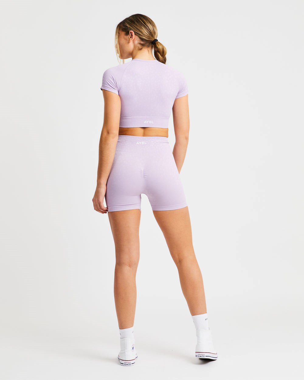 AYBL Evolve Speckle Seamless Crop Top Lilac | 5932748-US