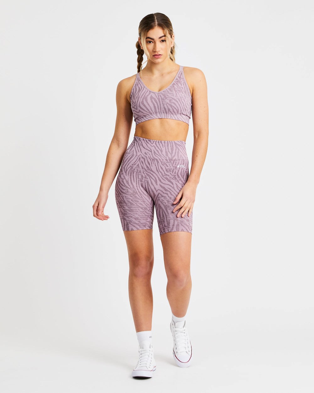 AYBL Evolve Animal Seamless Shorts Mauve Lilac | 8753402-MY