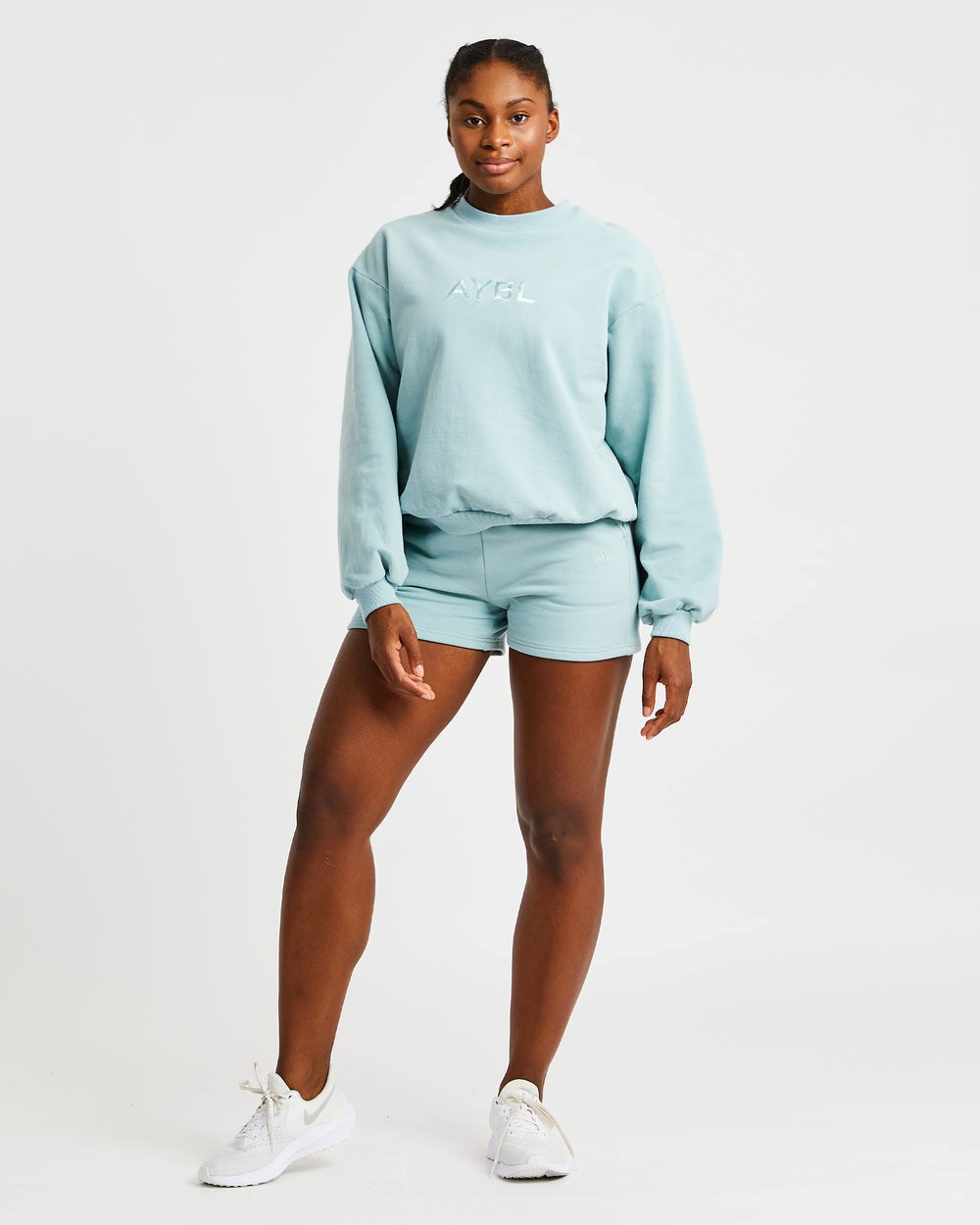 AYBL Everyday Oversized Shorts Soft Sage | 1970385-HJ