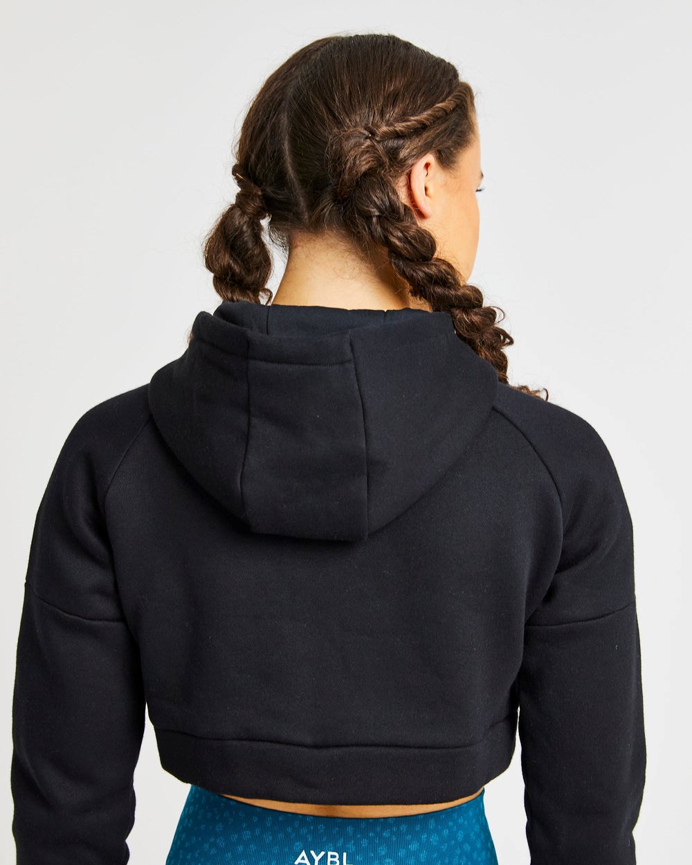 AYBL Beyond Crop Zip Hoodie Zwart | 5413802-YH