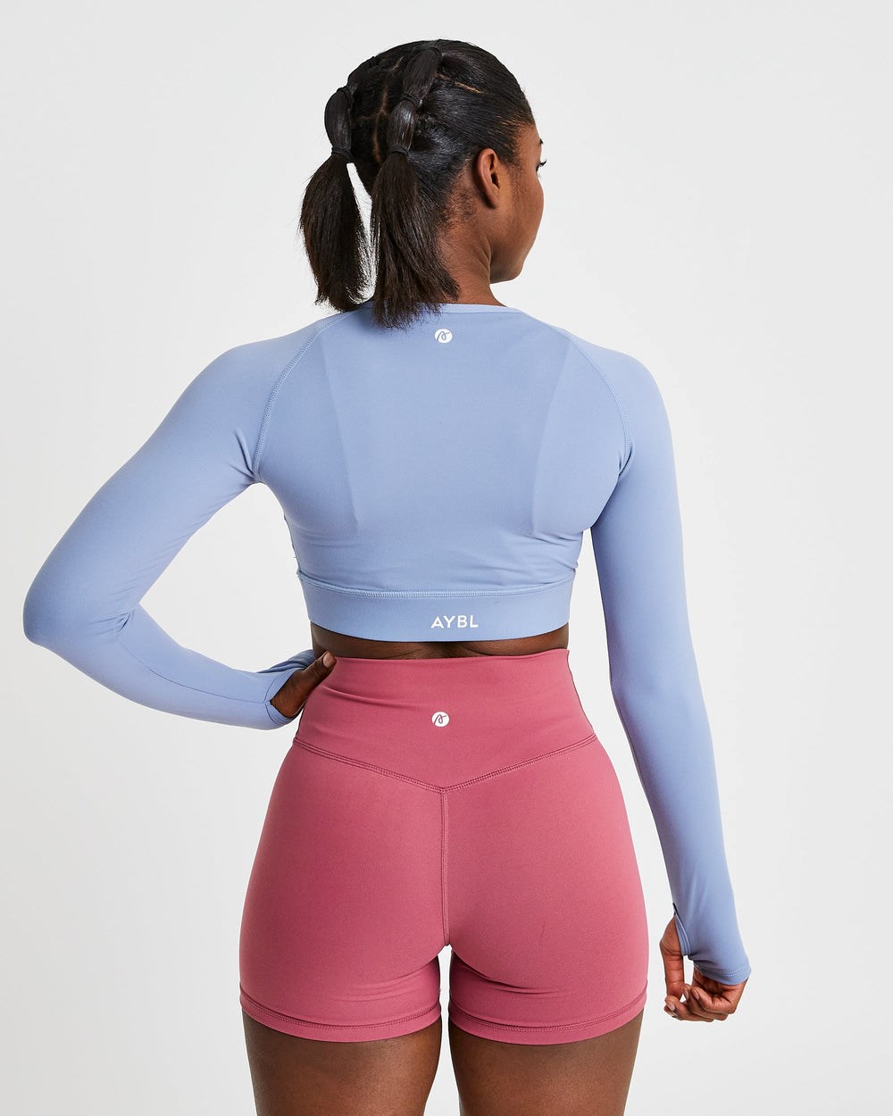 AYBL Core Long Sleeve Crop Top Blauw | 3508297-SP