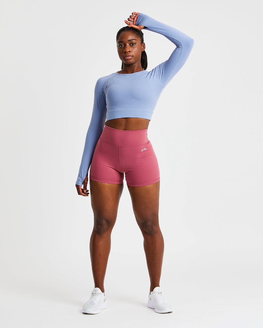 AYBL Core Long Sleeve Crop Top Blauw | 3508297-SP