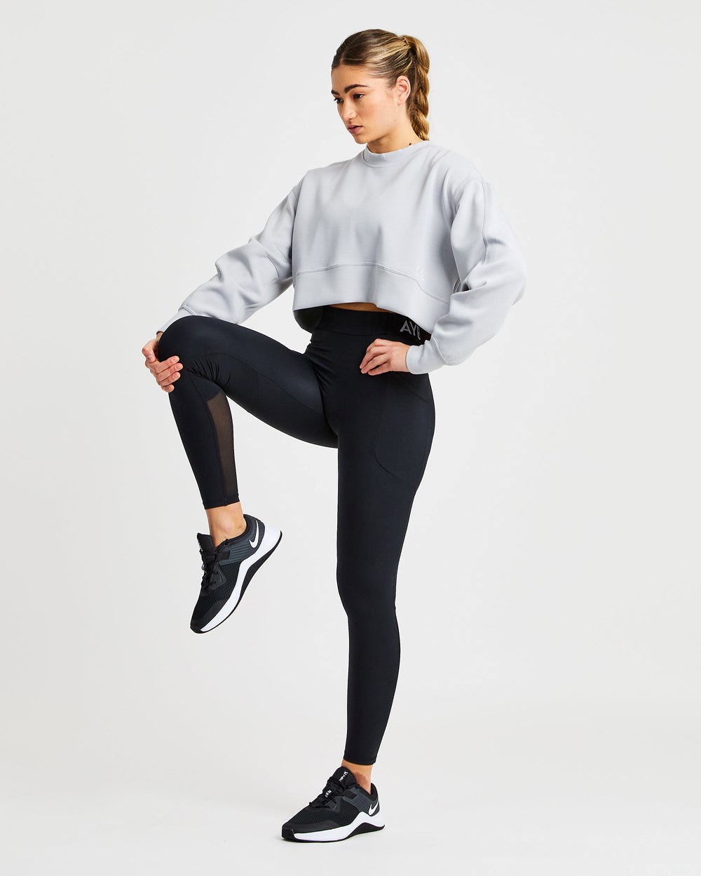 AYBL Oversized Crop Jumper Grijs | 0469385-DN