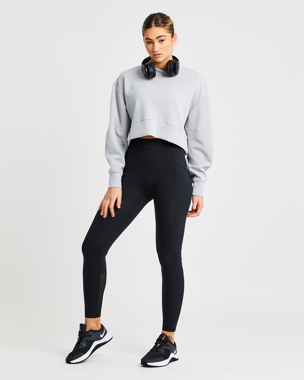 AYBL Oversized Crop Jumper Grijs | 0469385-DN